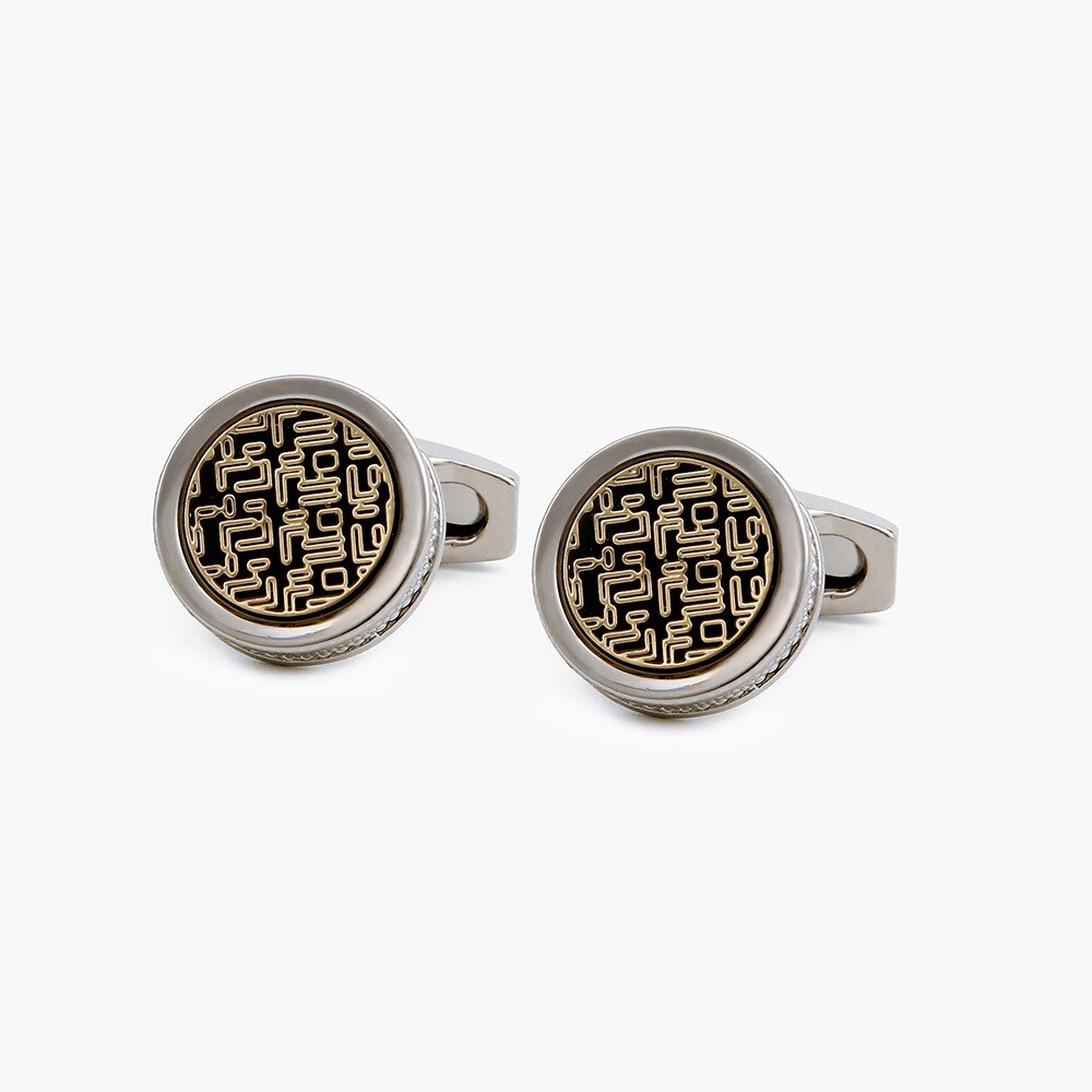 French Shirts Cufflinks Round Retro High-end Luxury Men's Unisex Wedding Business Banquet Jewelry