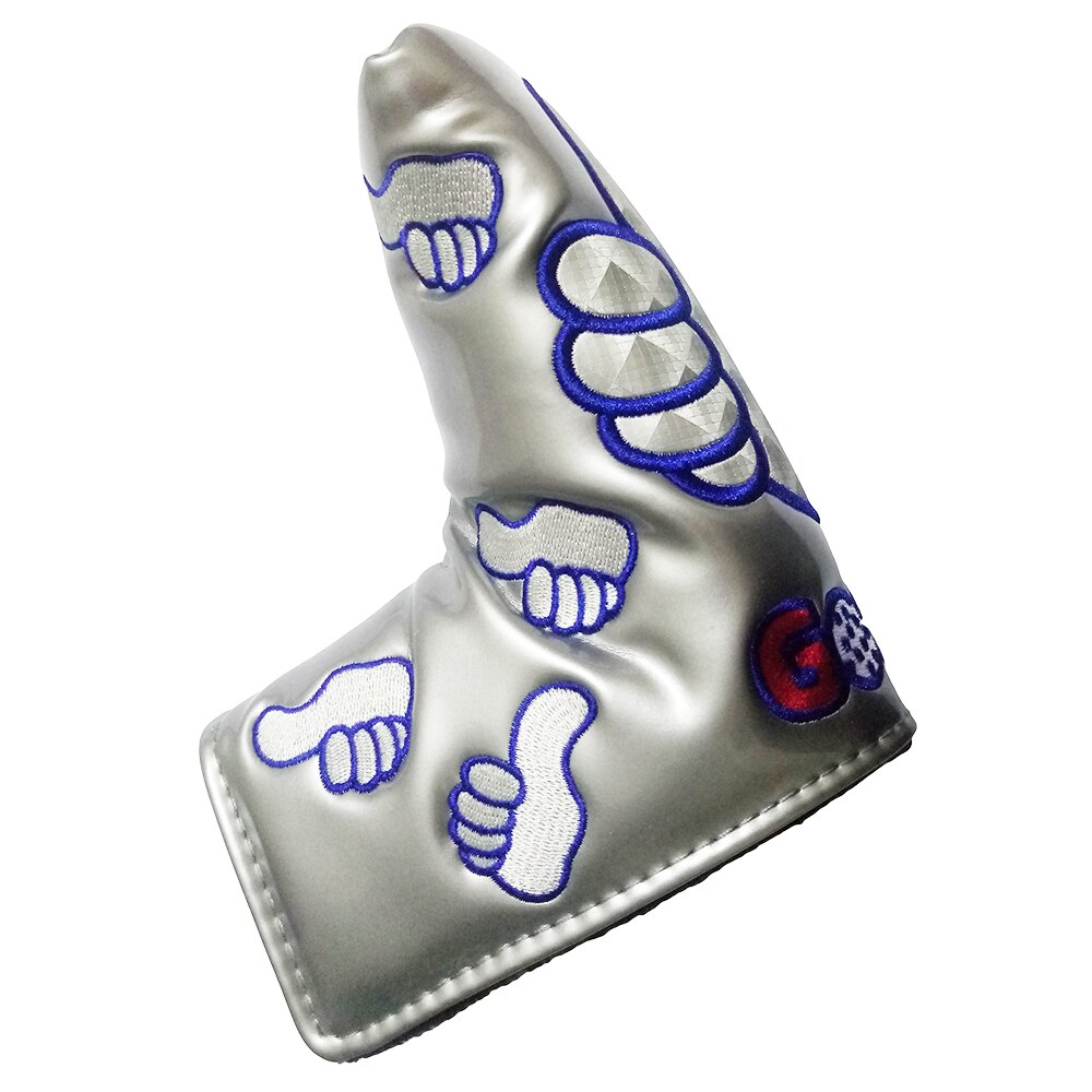 Golf Putter Blade Cover Duim Headcover Met Magnetische Sluiting Waterdicht 【 6 Color】: Silver