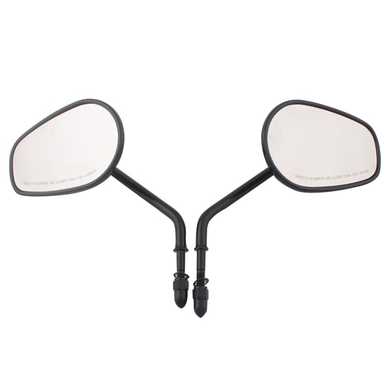 Rétroviseur de moto en métal 8mm rétroviseurs latéraux de guidon universels pour Harley Touring Road King Softail Sportster XL 883 1200: Black