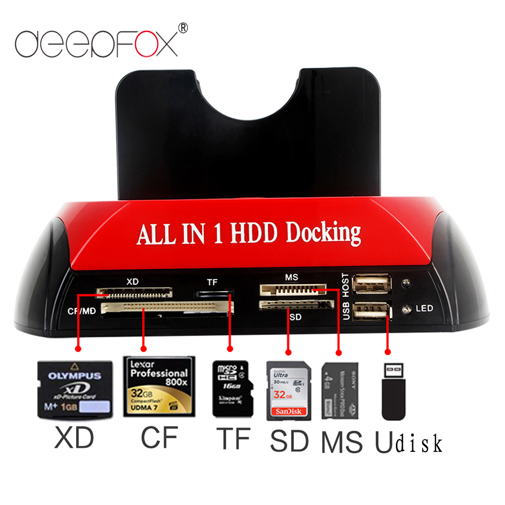 2 IDE 1 SATA USB2.0 Typ C Dual Externe Festplatte 2,5 Zoll 3,5 Zoll Dockingstation One Touch Backup OTB HUB Reader