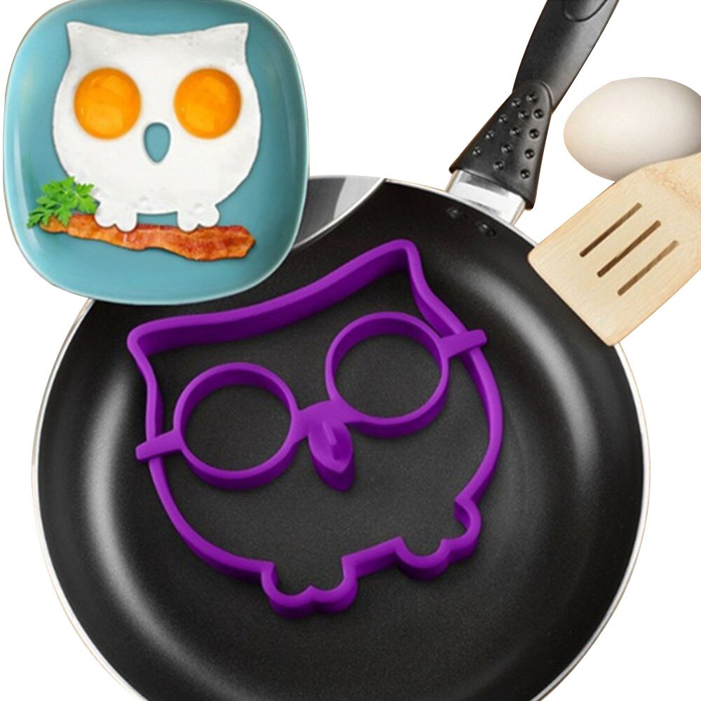 Silica Gel Eggs Mold Ring Cooking Tools Fried Owl Shape Omelette Device Kitchen Utensil Home Cookware Gadgets: A3