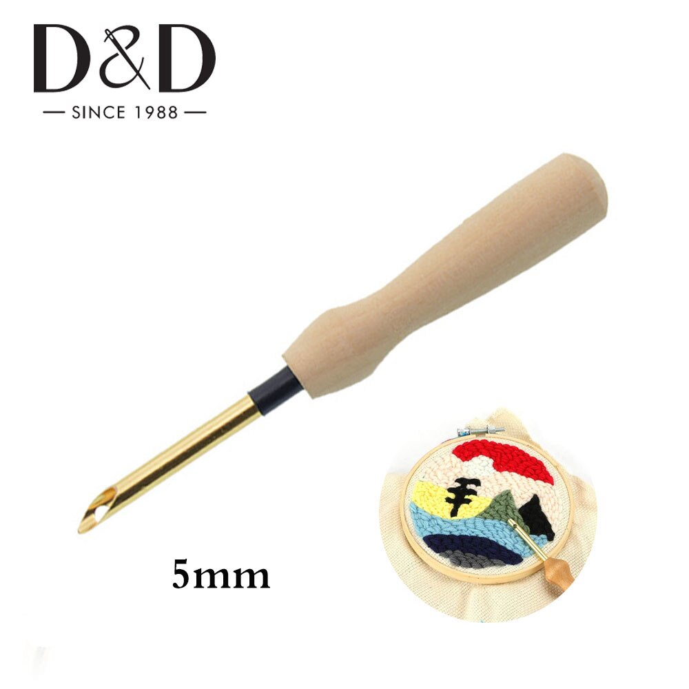 Punch Needle Embroidery Kits Wooden Yarn Punch Needles Crochet Knitting Embroidery Pen DIY Craft Stitching Applique Sewing Tools
