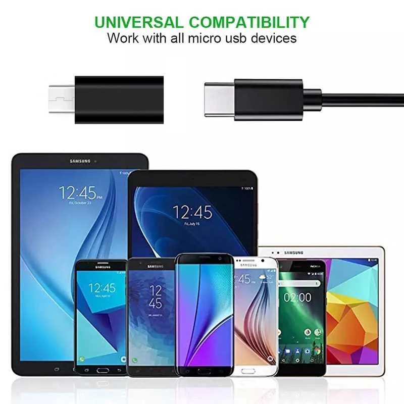 USB Type C to Micro USB Male Adapter Connector Type-C Micro USB Charger Adapter for Xiaomi POCO Redmi Huawei Phone Converter