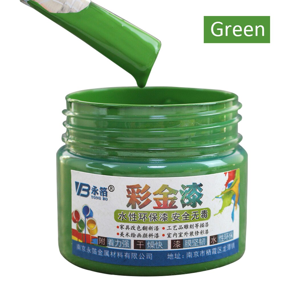 100g Water-based Paint Varnish Silver Spray Paint for Furniture,Handcrafts,Wall Painting Spraying ,Metal, Fence: Green