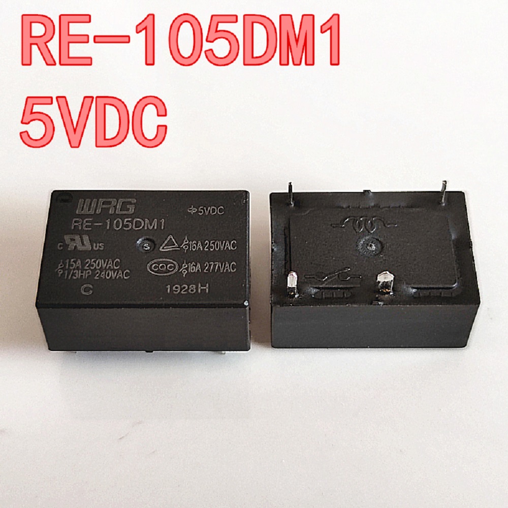 Een Relais: Wrg RE-105DM1 RE-124DM1 Elektromagnetische Relais RE-112DM1-S 112dmf 12vdc 4-Pins Waterkoker Relay 1Pcs