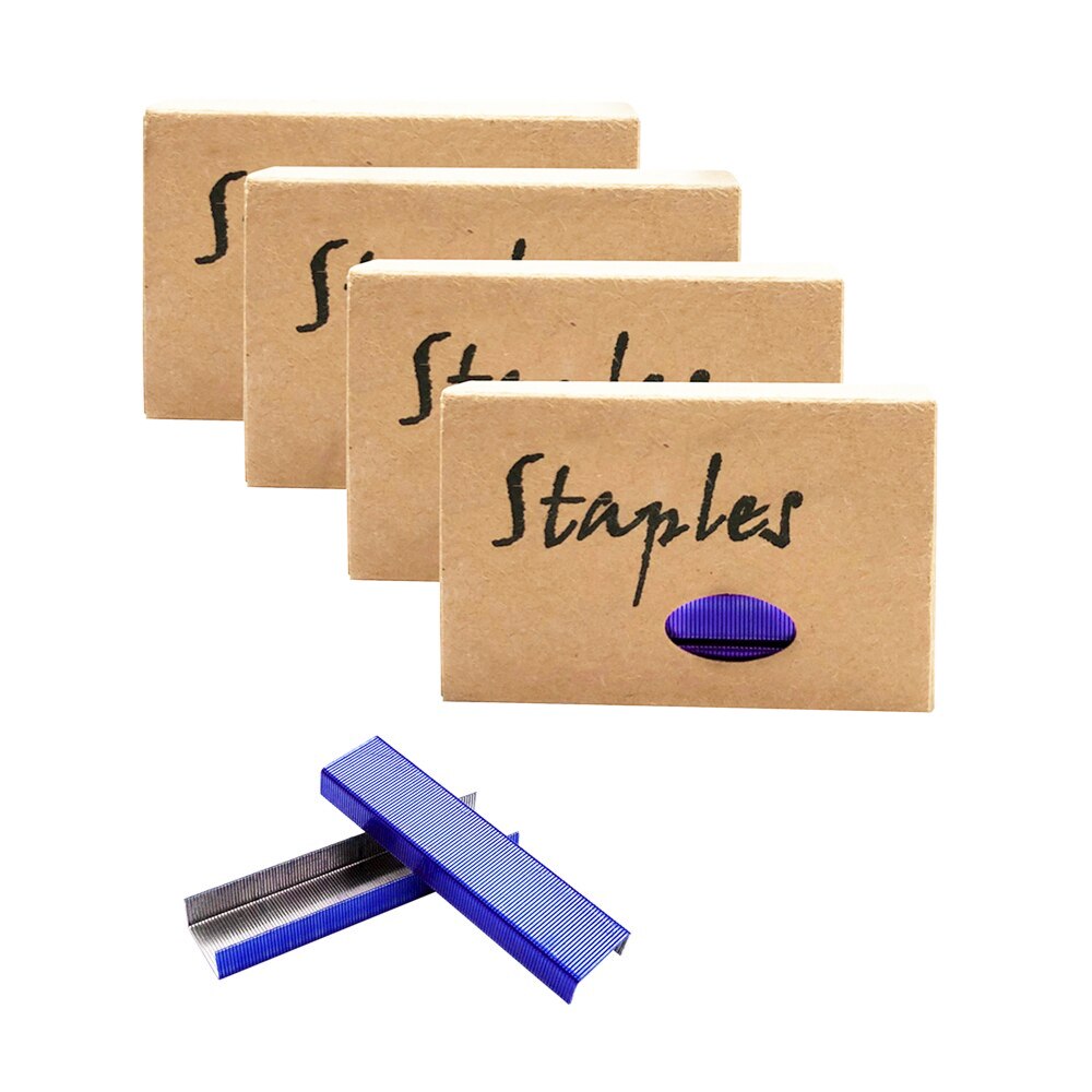 4 Box Blue Staples Standard Stapler Refill 26/6 Size 3800 Staples for Office School Stationery Supplies