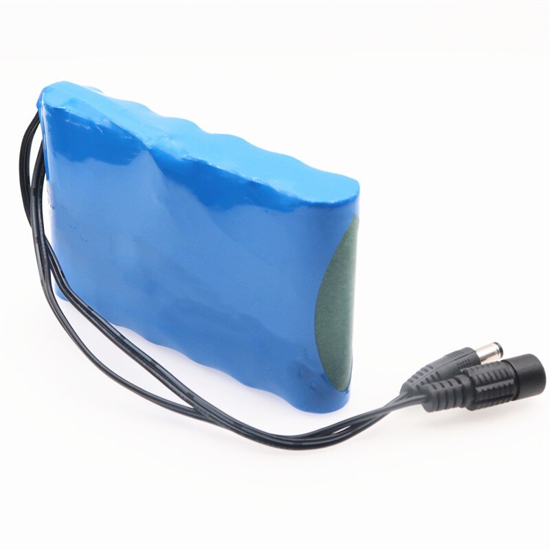 Original Portable Super 18650 Rechargeable Lithium Ion battery pack capacity DC 12 V 8000 Mah CCTV Cam Monitor+12.6V charger