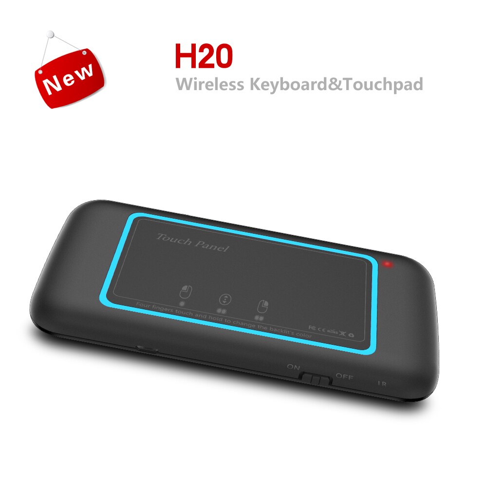 Mini tastiera Wireless 2.4G con Combo Mouse Touchpad, 7 colori regolabili la rotazione automatica del Touch Panel per PC,Android Tv Box,HTPC