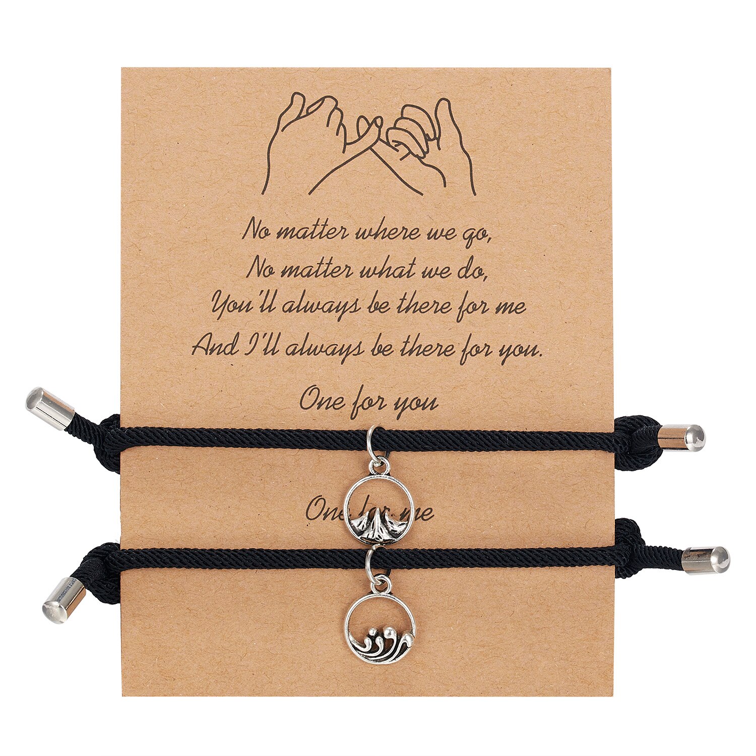 Aantrekkelijke Handgemaakte Armband Vrouwen Mannen Paar Charm Vrouwelijke Mannelijke Magneet Bal Gekoppeld Vriendschap Sieraden: 1