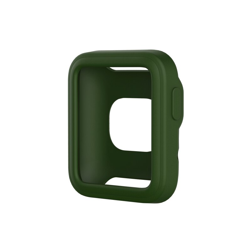 Coque de protection en Silicone souple pour Xiaomi Mi Watch Lite, cadre de bord, coque de protection antichoc pour étuis de montre Redmi: Dark green