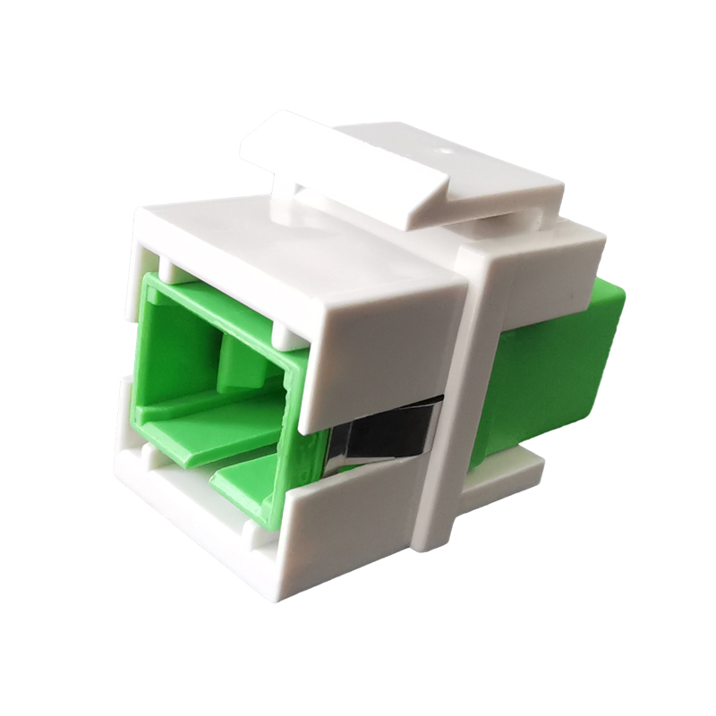 SC-SC APC Fiber Optic Connector Insert Keystone SC UPC Optical Single-Mode Adapter Coupler Jack Slot For Network Plug: WHITE