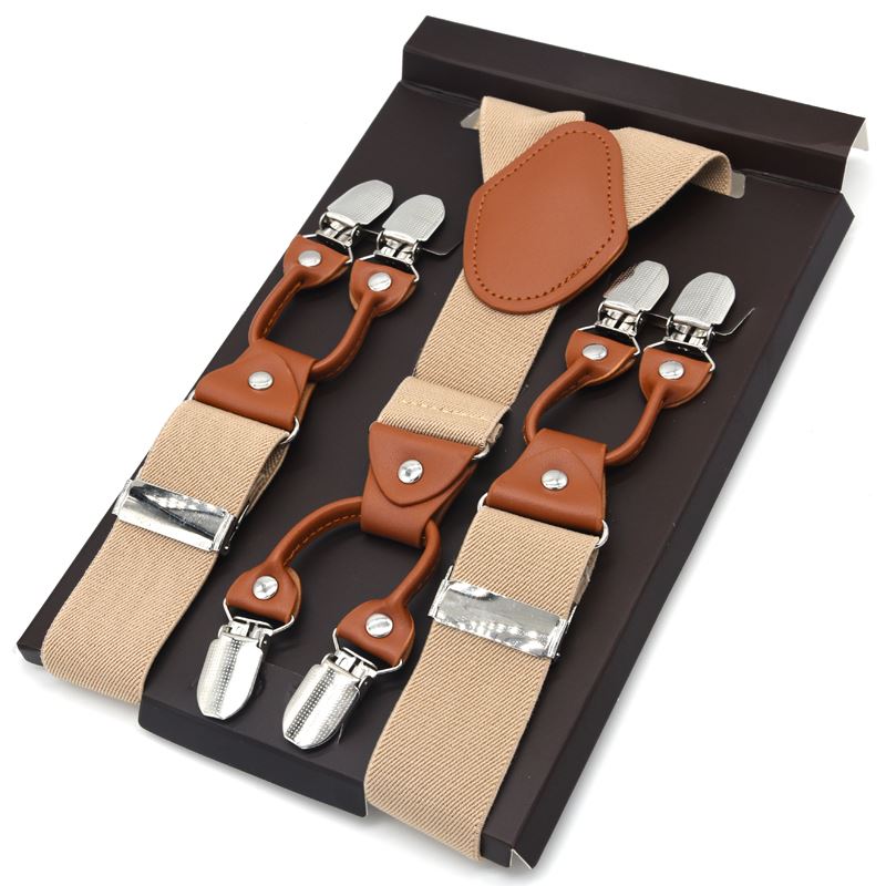Seler #39 elastiske seler læder herre bukseclips-ende voksen suspensorio tirantes hombre bretelles 3.5*120cm: Mbd 8640be