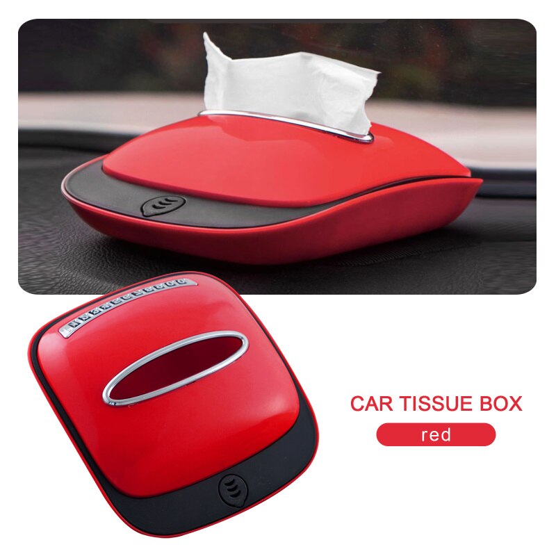 Car Tissue Napkin Holder Solid Tissue Organizer Storage Box Anti-slip Auto Interior Accessories