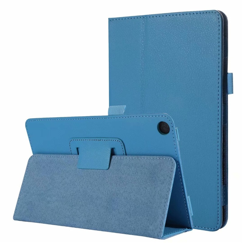 Luksusowe etui do Huawei MediaPad M5 lite 8.0 JDN2-AL00 JDN2-W09 Tablet miękka podstawka pokrywa dla Huawei M5 Lite 8 cal Case Fundas: 02 Light Blue