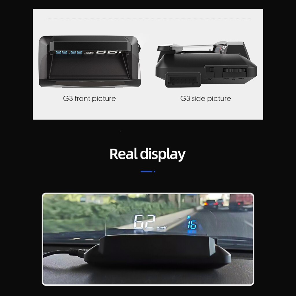 Digital 5in Car Head UP Display GPS USB Interface Speedometer HUD Display