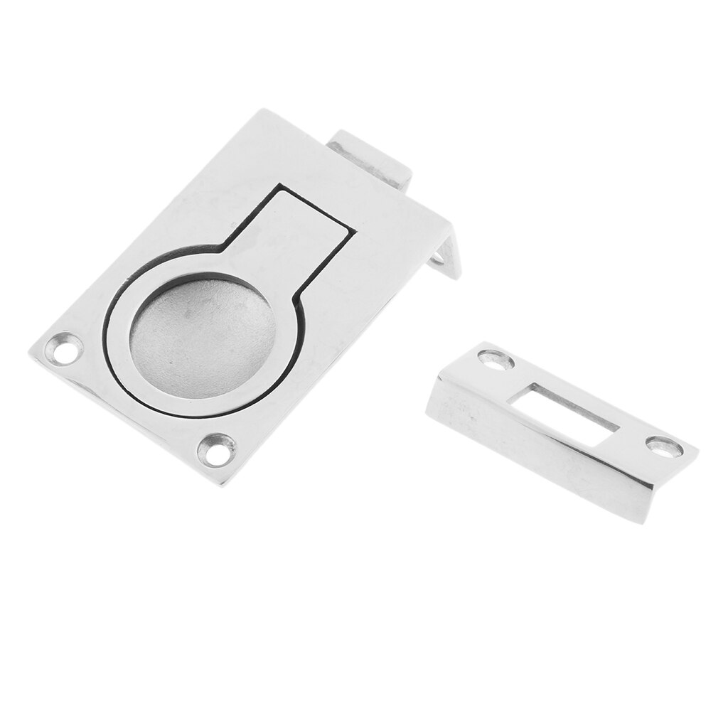 Marine 316 Stainless Recessed Hatch Pull Buckle Floor Latch Flush Ring Pull