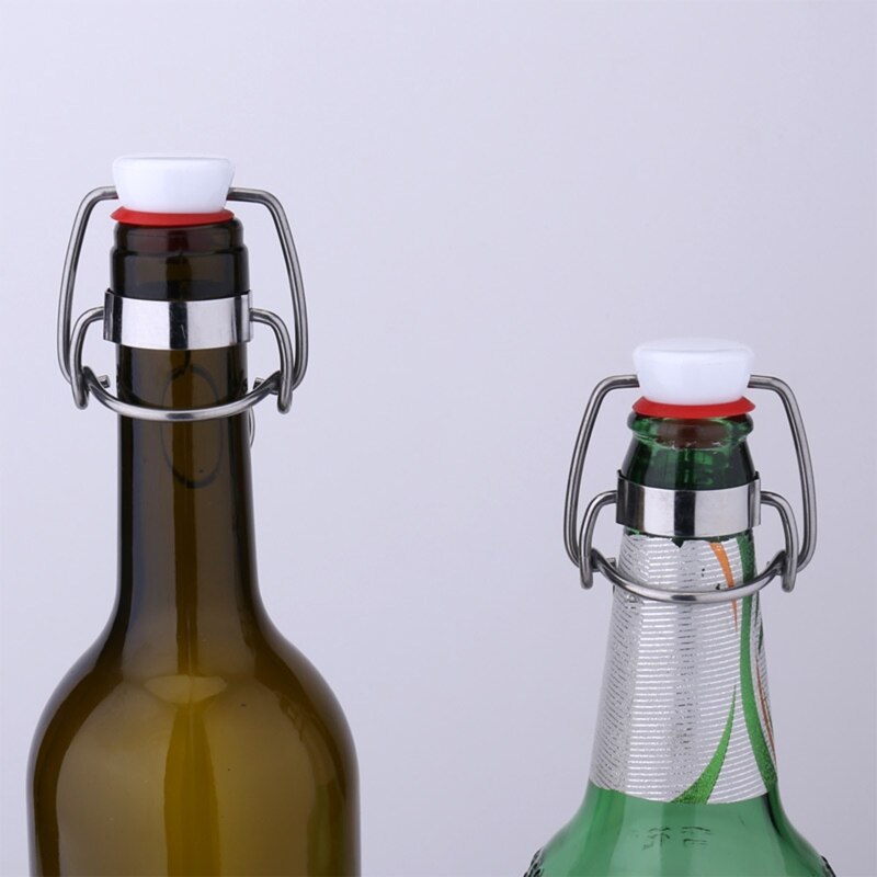 Swing Top Brewing Bottle with Stopper for Beverages, Oil, Vinegar, Kombucha, Beer, Water, Kefir – Airtight Lid & Leak Proof Cap