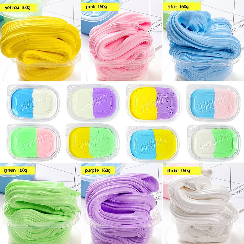 160g Fluffy Foam Slime Clay Ball Supplies DIY Light Soft Cotton Charms Slime fluffy Cloud Craft Antistress slime fl Kids Toys