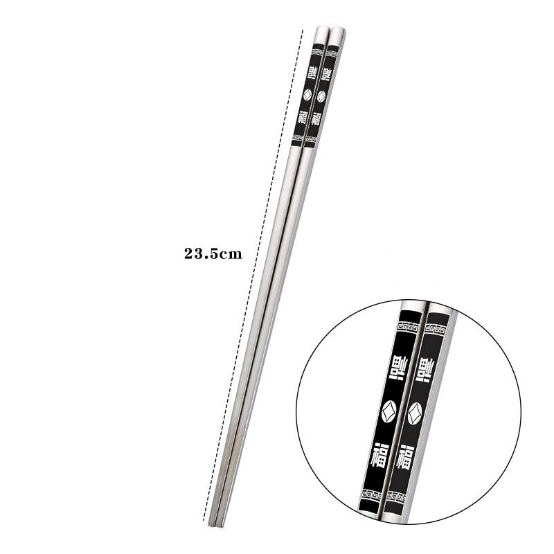 Vacklo-palillos coreanos de acero inoxidable 304, todo cuadrado, antideslizantes y antiquemaduras, huecos, de Metal, 1 ud.: T8