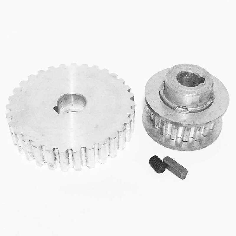 2Pcs Metal Synchronous Pulley Gear Motor Belt Gear Drive Wheel Gear S/N Cj0618 Mini Lathe Gears , Metal Cutting Machine Gears