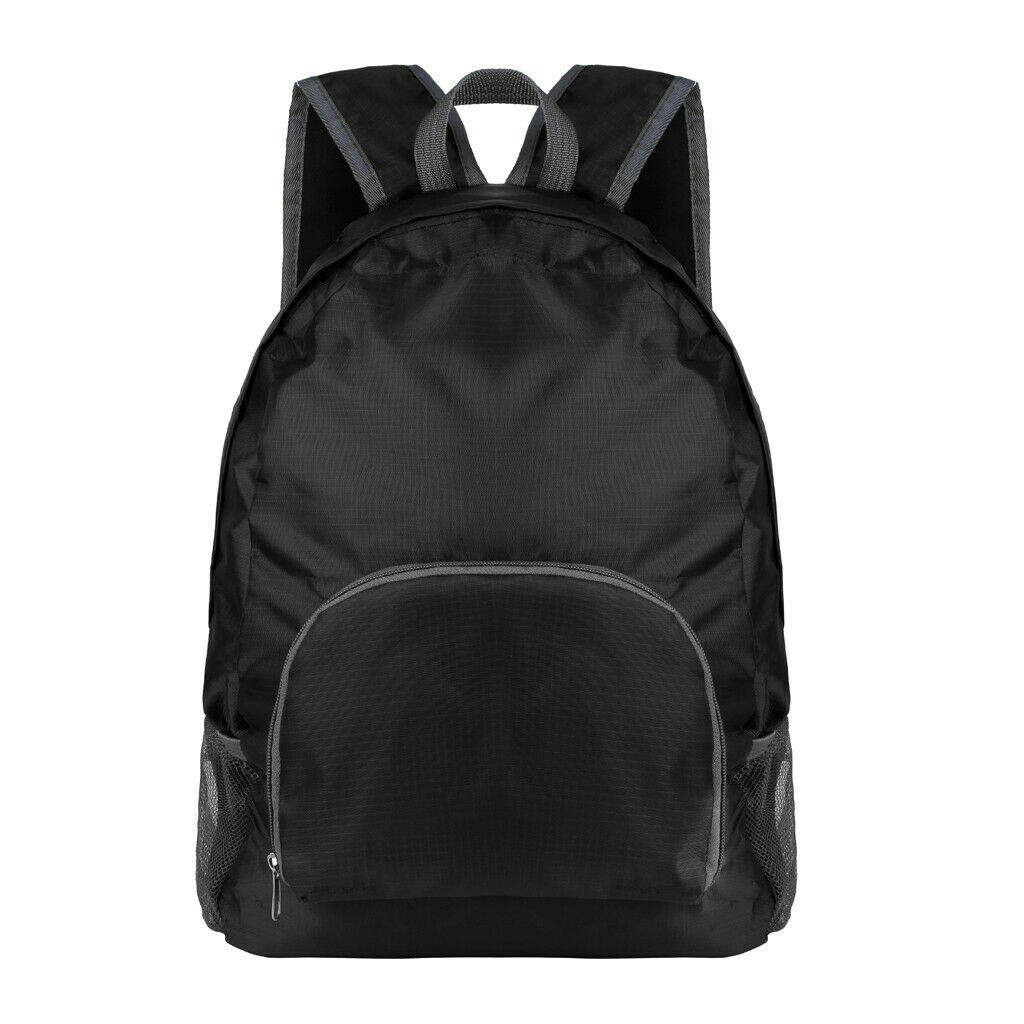 plus récent hommes femmes pliant Portable en plein air Sport randonnée Camping voyage sac à dos sac à dos sac à dos: Black