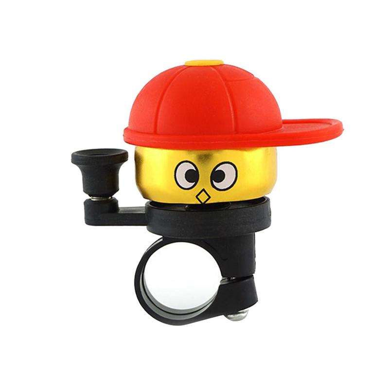 Minicykel cykel cykling hat høj ring alarm plast styr klokkekappe horn til mtb mountain road cykel fast gear cykel: Rød
