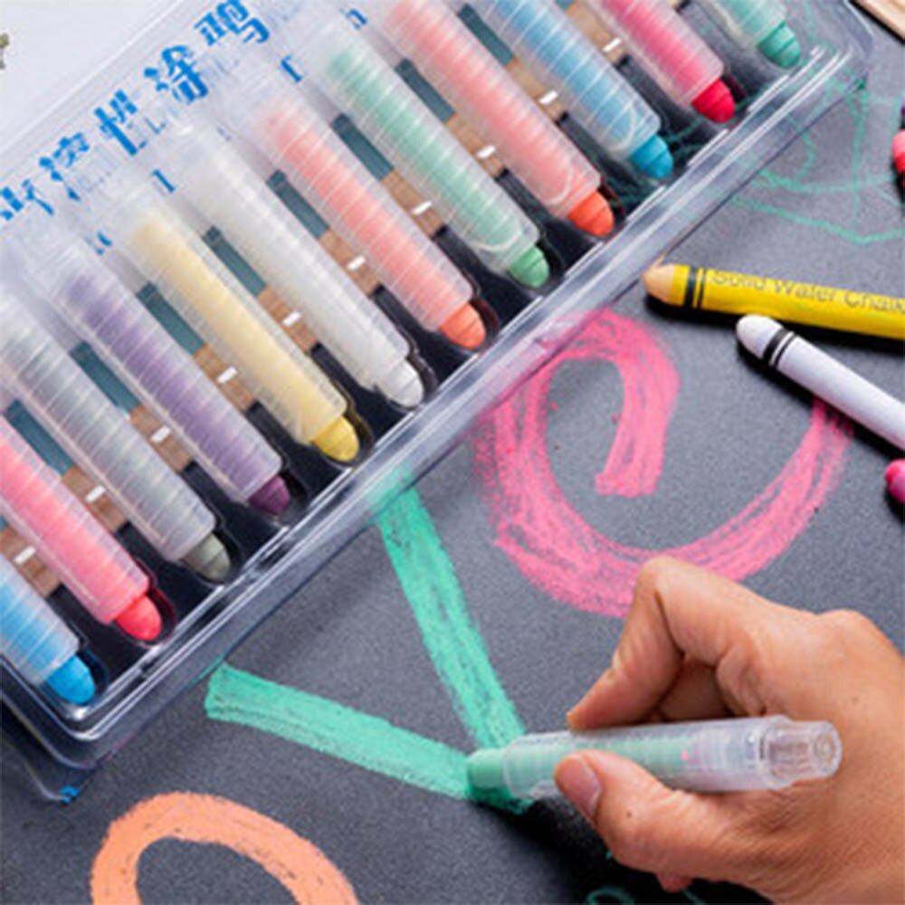 20 Pcs 5 Colors Dustless Chalk White Drawing Chalk For Painting Graffiti Blackboard Mark School Education Chalks Stationery