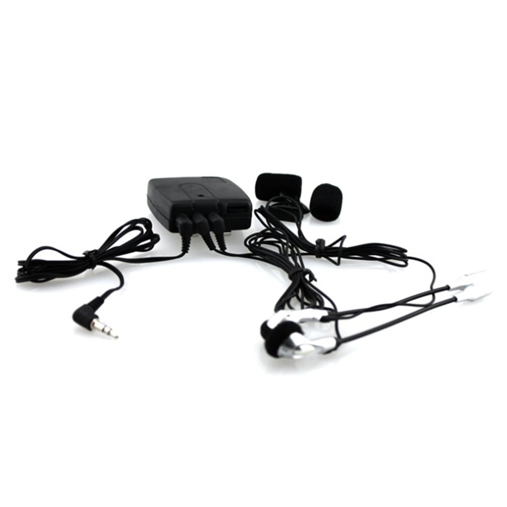 Moto Helmet Front-To-Back Intercom Headset Plastic Modified Motorcycle Helmet Intercom Headphones Accessories