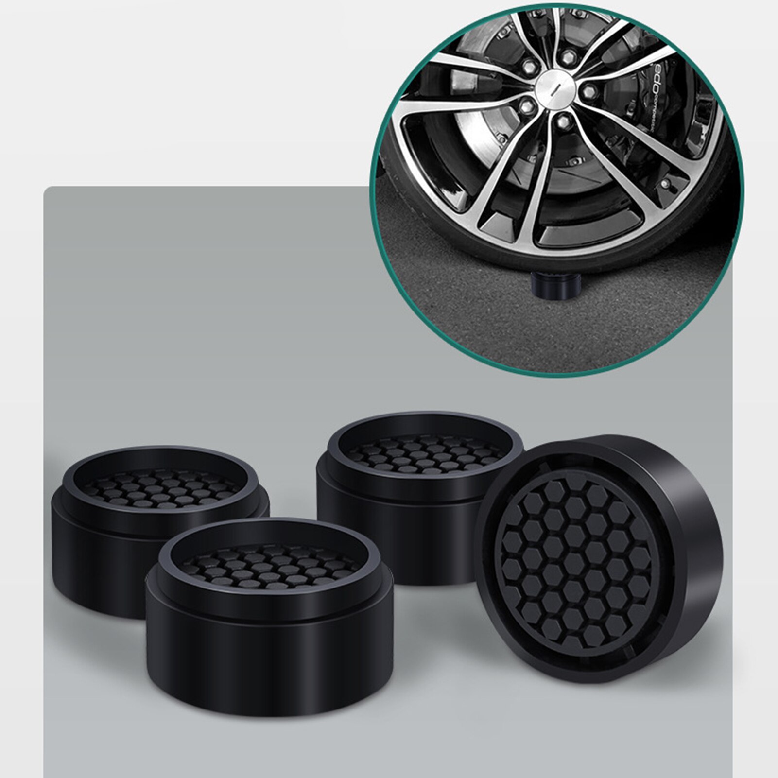 4Pcs Anti Vibration Pads Washing Machine Rubber Feet Mat Anti-vibration Pad Universal Noise-reducing Furniture Lifting Foot Base