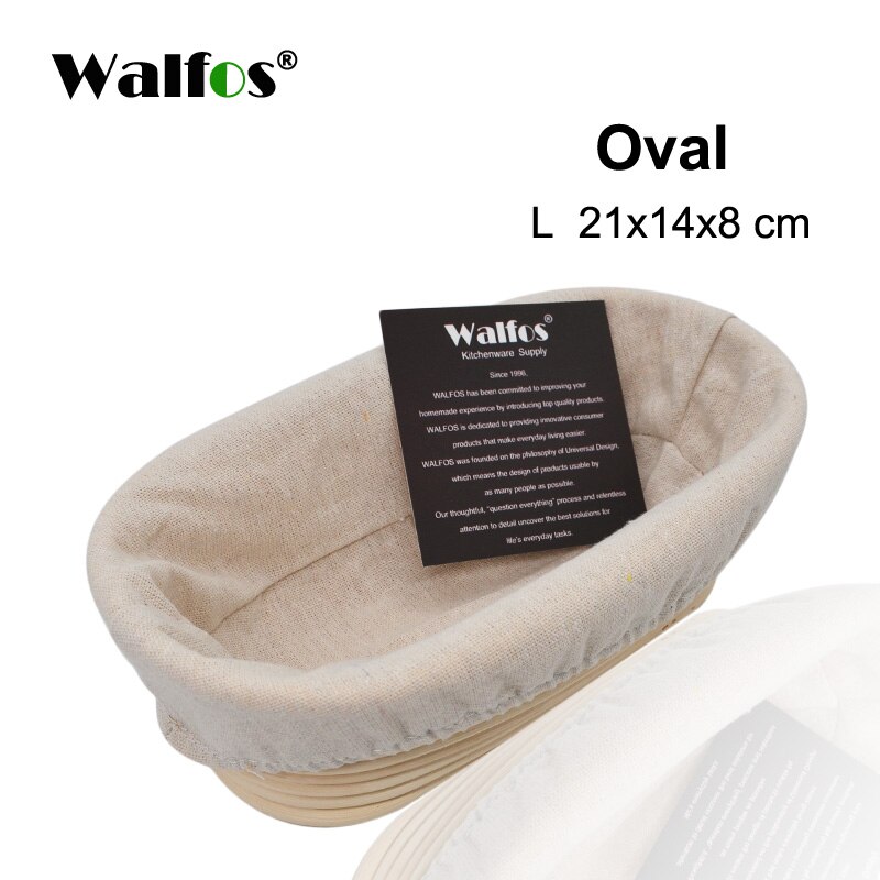 WALFOS panier en osier de Fermentation en rotin naturel, Baguette de campagne, pain français, pâte à pain, paniers Banneton: WALFOS Oval L