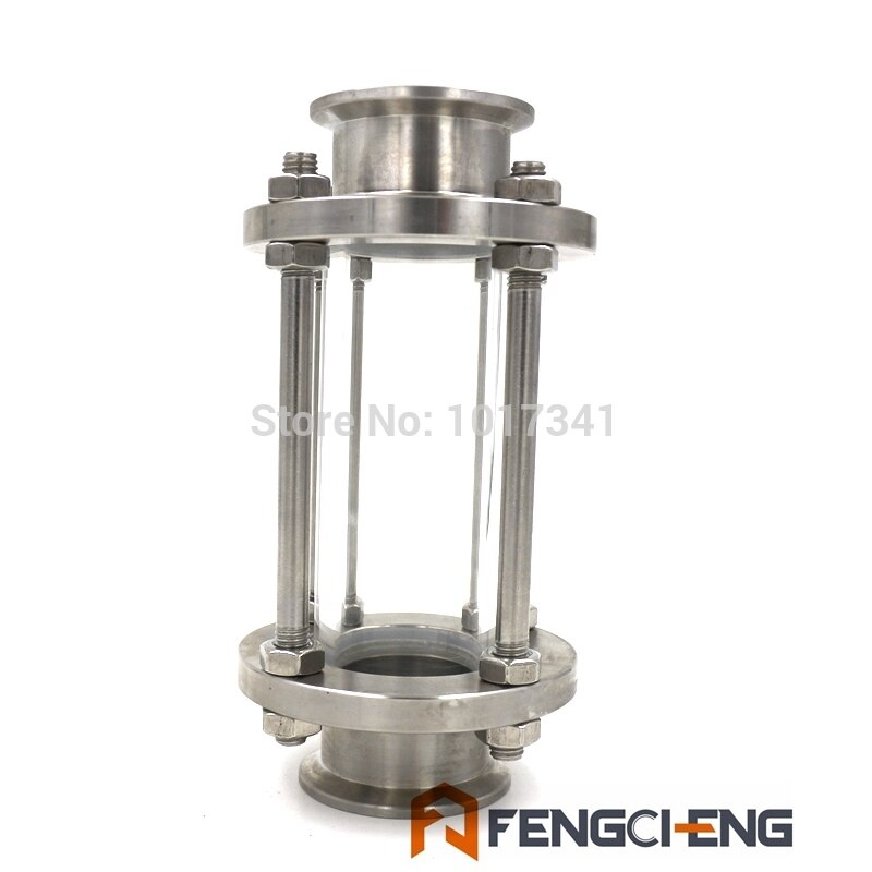 1.5"TC Inline Sight Glass, Sanitary Sight Glass, Tri Clover Type, Homebrew Hardware, 3A