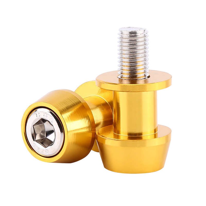 2Pcs M6 X1.5 Motorcycle Cnc Swing Arm Sliders Spools Stand Screw For Yamaha Fz01 Fz03 Fz09 Fz10 Yzf R1 R3 R6 R25 R125 R1000 R6S: Gold