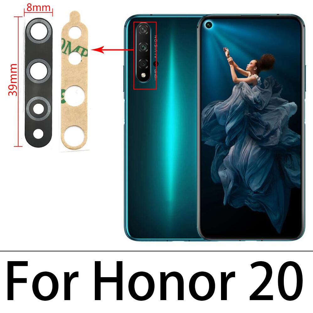 Per Huawei Honor 9X V20 V30 10 10i 20i 10X 20 20S 30S 30 Pro Lite Y9 Macchina Fotografica obiettivo di vetro Posteriore posteriore Della Macchina Fotografica Obiettivo di Vetro con la Colla: Honor 20