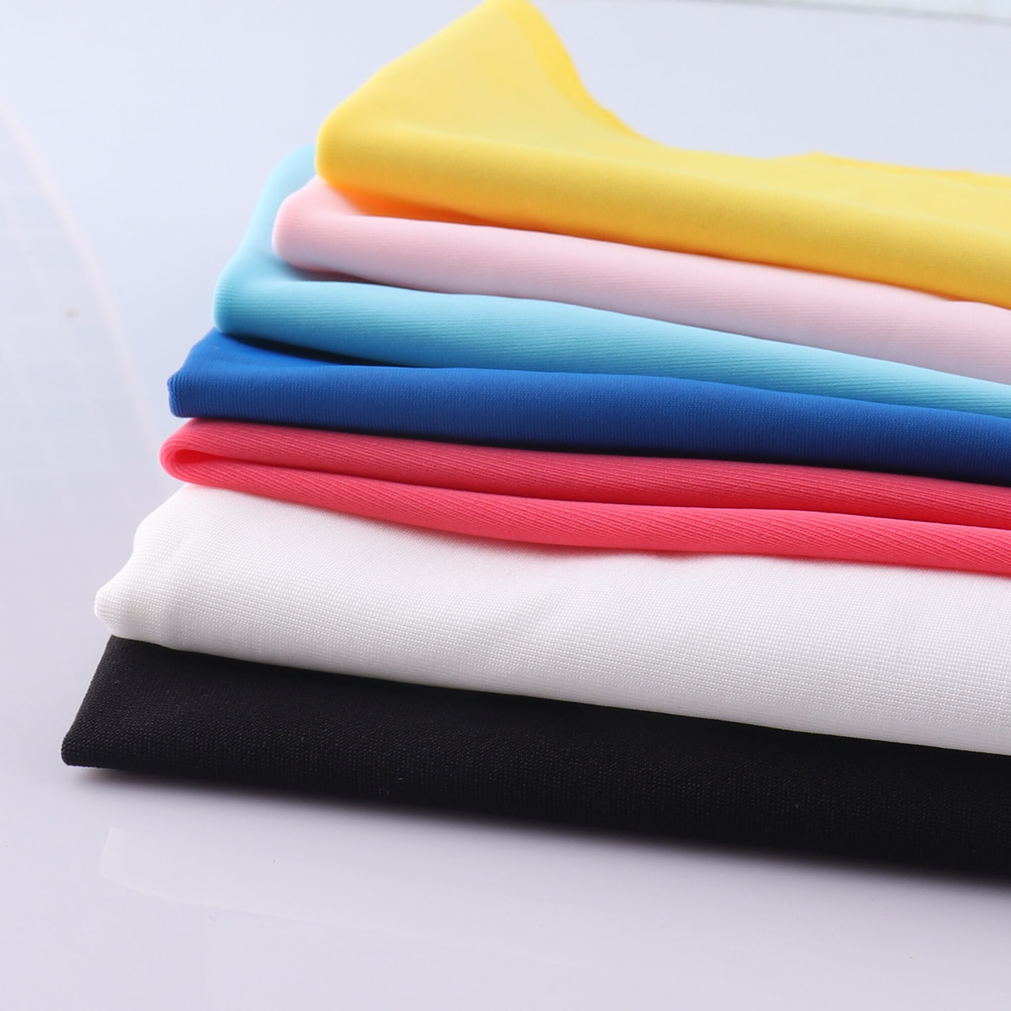 1M * 1,2 M-Spandex tela de algodón de Lycra sólida, tela elástica, 7 colores, para traje de baño, bufandas, tela de Lycra, para traje de baño de bailarina Diy