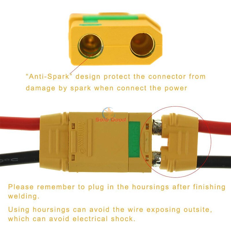 Originele Vergaren XT90S XT90-S XT90 Connector Anti-Vonk Mannelijke Vrouwelijke Connector Met Behuizing Schede Voor Batterij Esc En Oplader lood