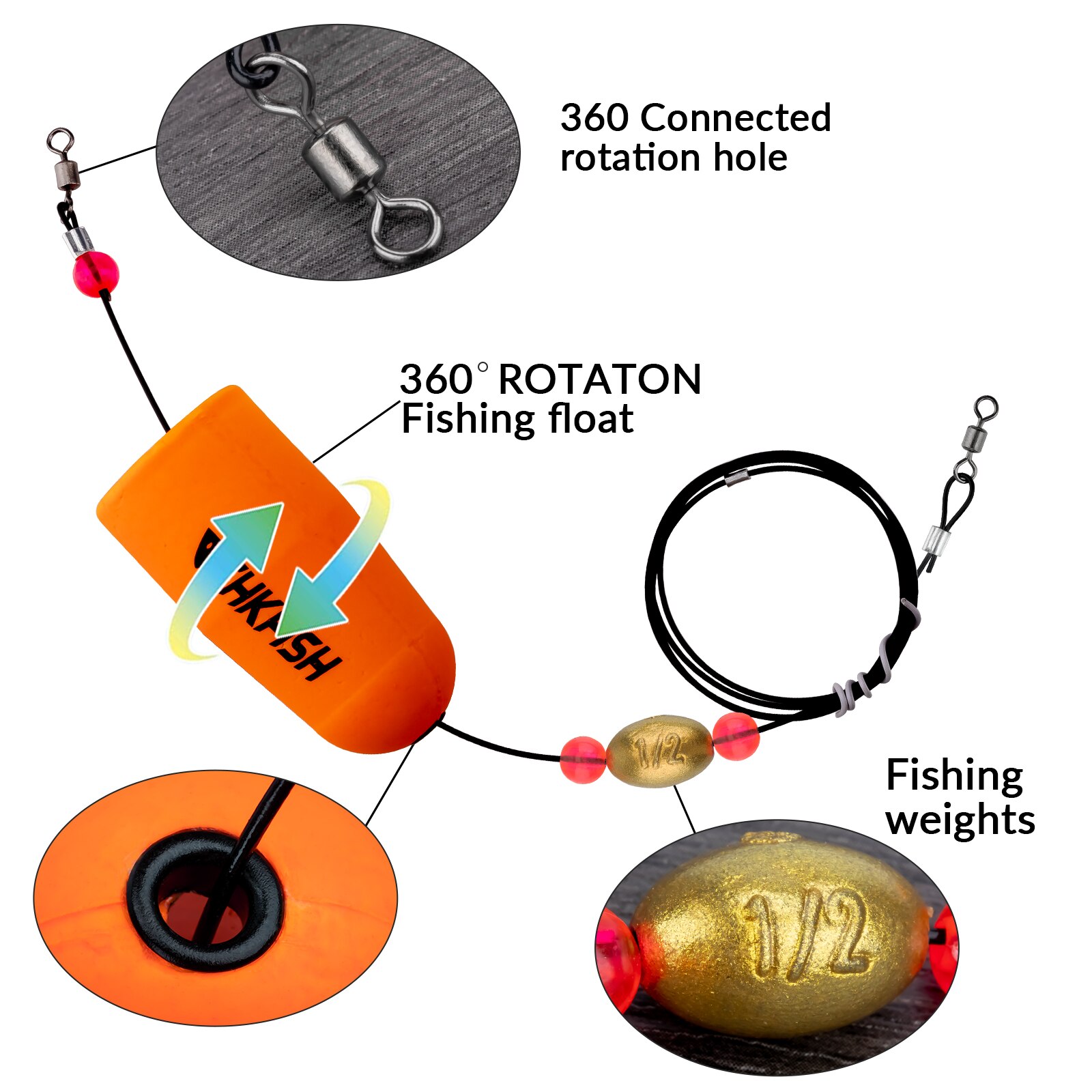 1 piece Fishing Float Bobber 6.5cm Slip Bobbers Fishing Floats Buoy Carolina Rig Fishing Accessories