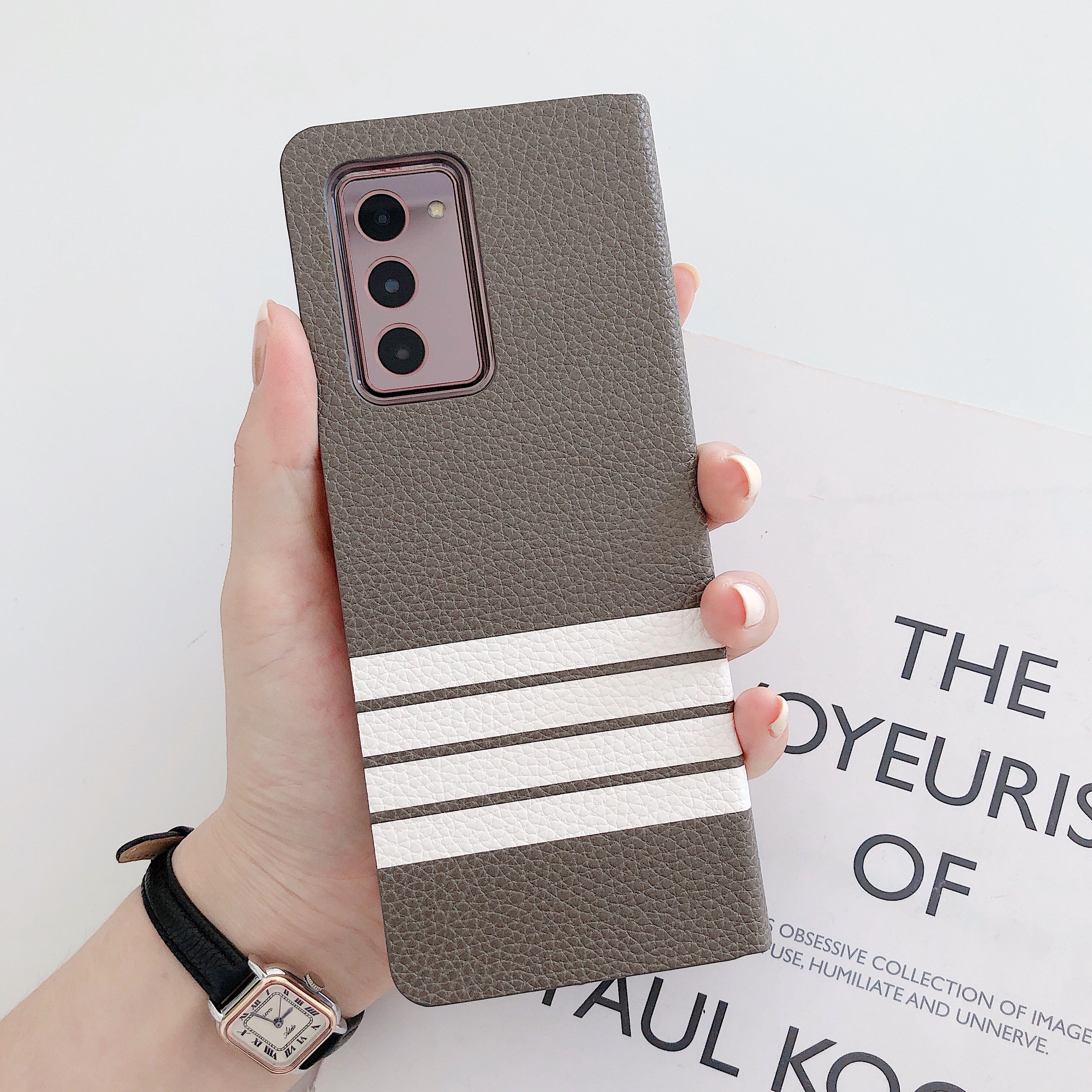 Galaxy fold 2 hoesje hoesje voor galaxy z fold 2 5g leren fliphoesje mobiele telefoonhoesje 2 kleuren optioneel verkrijgbaar
