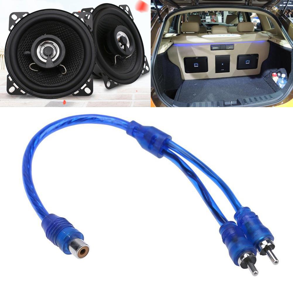 2 RCA Female To 1 RCA Male Splitter Cable for Car Audio System Subwoofer Portable Speaker Automobile Accessories: 1 female 2 male