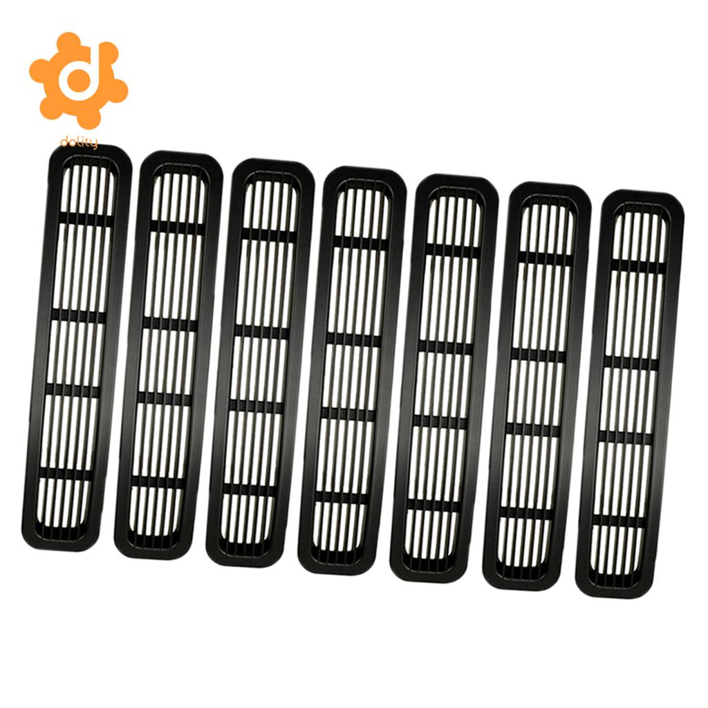 7 Stuks Voor Clip In Grille Grill Mesh Insert Kit Voor Jeep Wrangler Jk