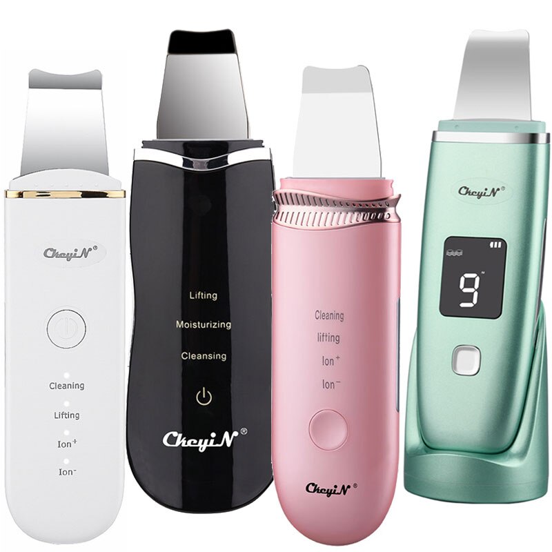 Ultrasonic Skin Scrubber Vibration Face Spatula Facial Pore Cleaner Blackhead Remover Exfoliator Peeling Shovel Lifting Massager