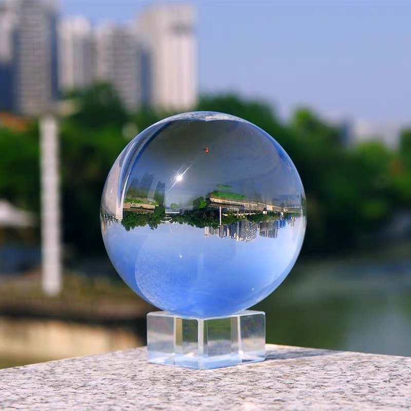 9cm genomskinliga kristaller linsboll fotografi dekoration akrobatik födelsedag hantverk dekor feng shui dekorativa bollar