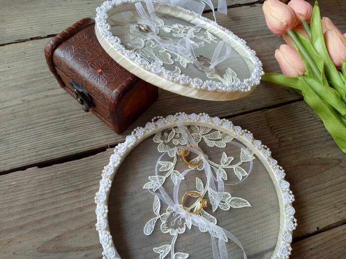 Handgemaakte Bruiloft props ring instellen ring doos creatieve bruiloft ambachten diameter17cm