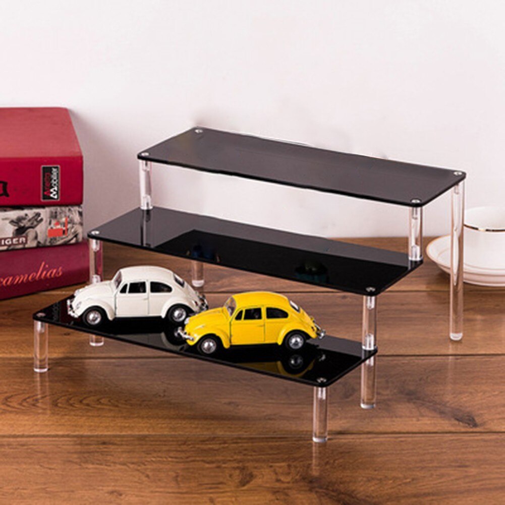 1pcs Acrylic 3 Step Ladder Display Rack Perfume Doll Model Car Ladder Display Stand Risers Shelf Party Decorations