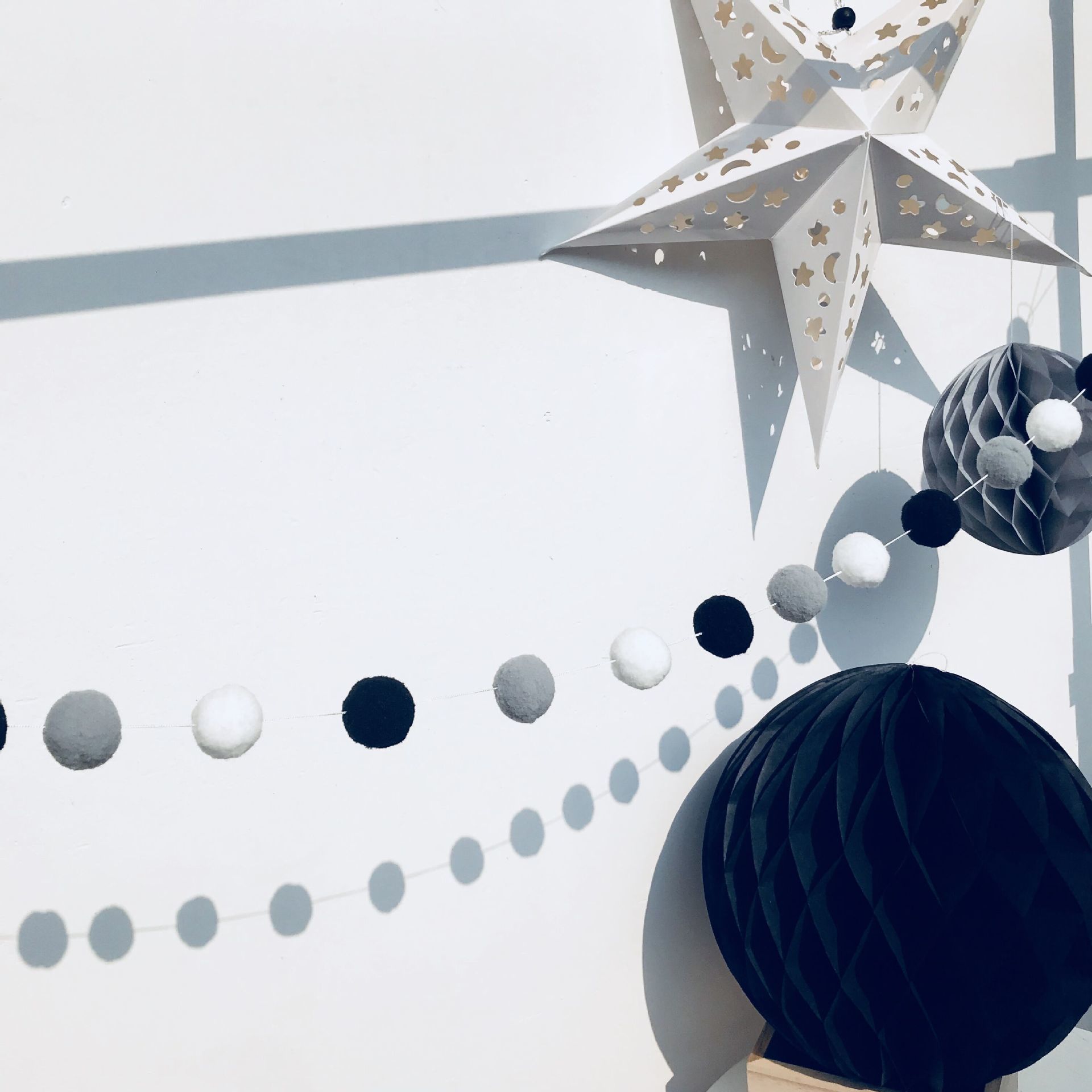Makaron Stijl Pluizige Bal String Kinderkamer Decoratie Hanger 2.5M Kids Een Handgemaakte Bed Opknoping Tent Speelgoed Babykamer decor