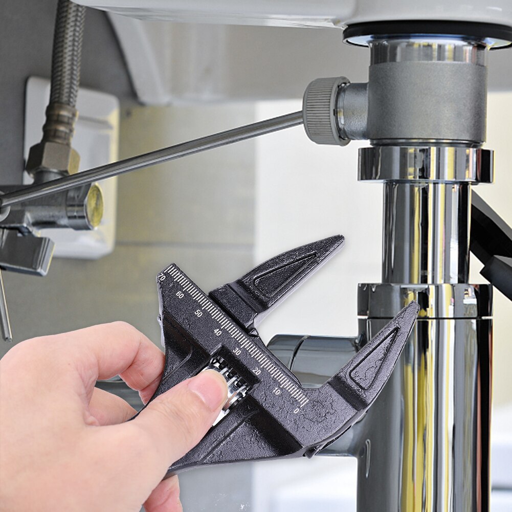 Adjustable Nut Sink Bathroom Water Pipe Screw Open Spanner Hand Repair Tools Large Open Spanner Hand