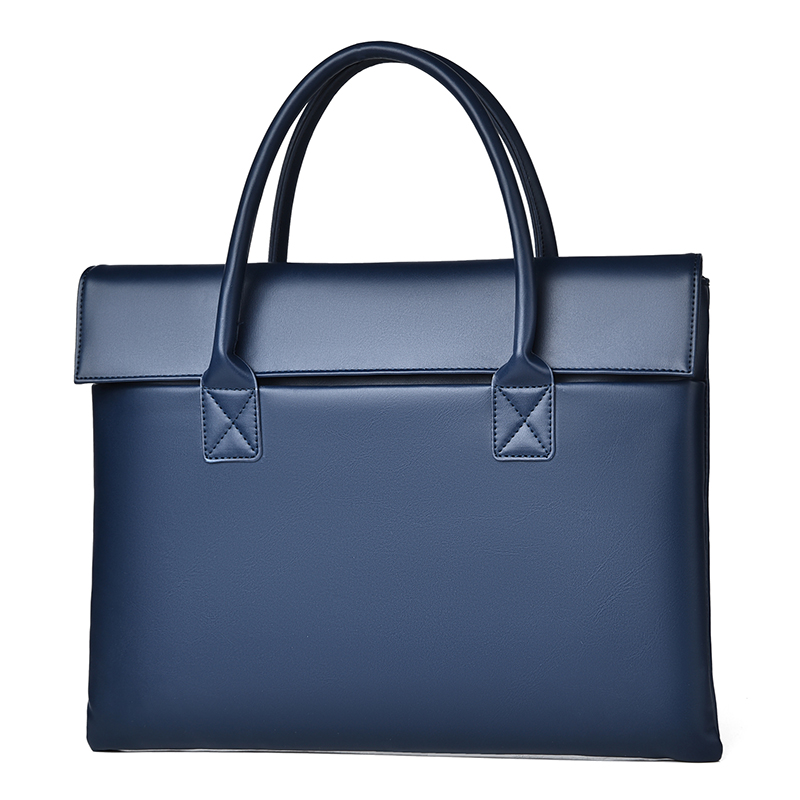 Large Capacity Laptop Bag - Stylish and durable briefcase with multiple compartments for daily essentials and laptop accessories: Blue