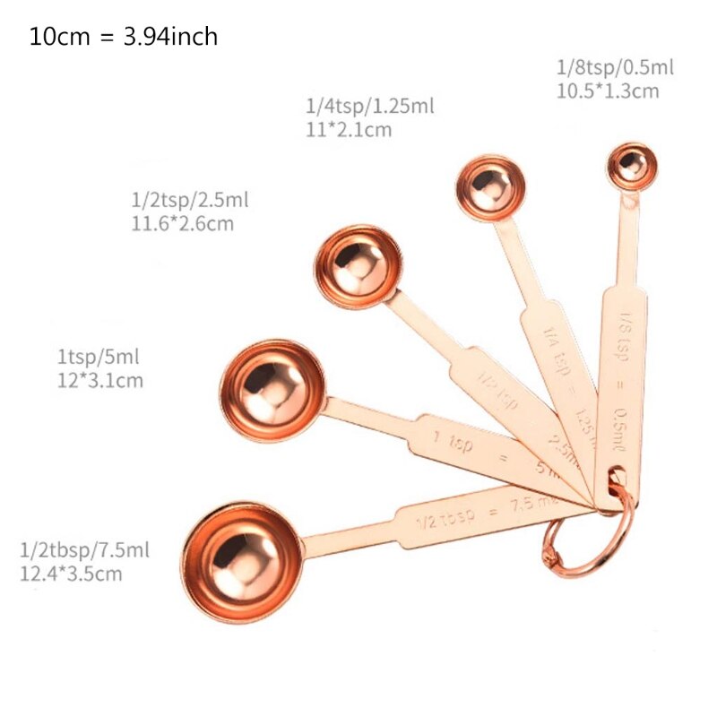 4/5/9pcs Stainless Steel Measuring Spoons Cups Set Baking Tea Coffee Scoop Tool 77UD
