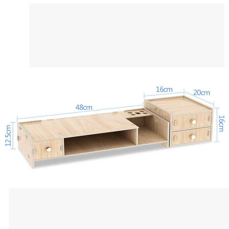Computer desk monitors add height frame Computer stand desktop with storage monitor base laptop desk PC table NoteBooks Office