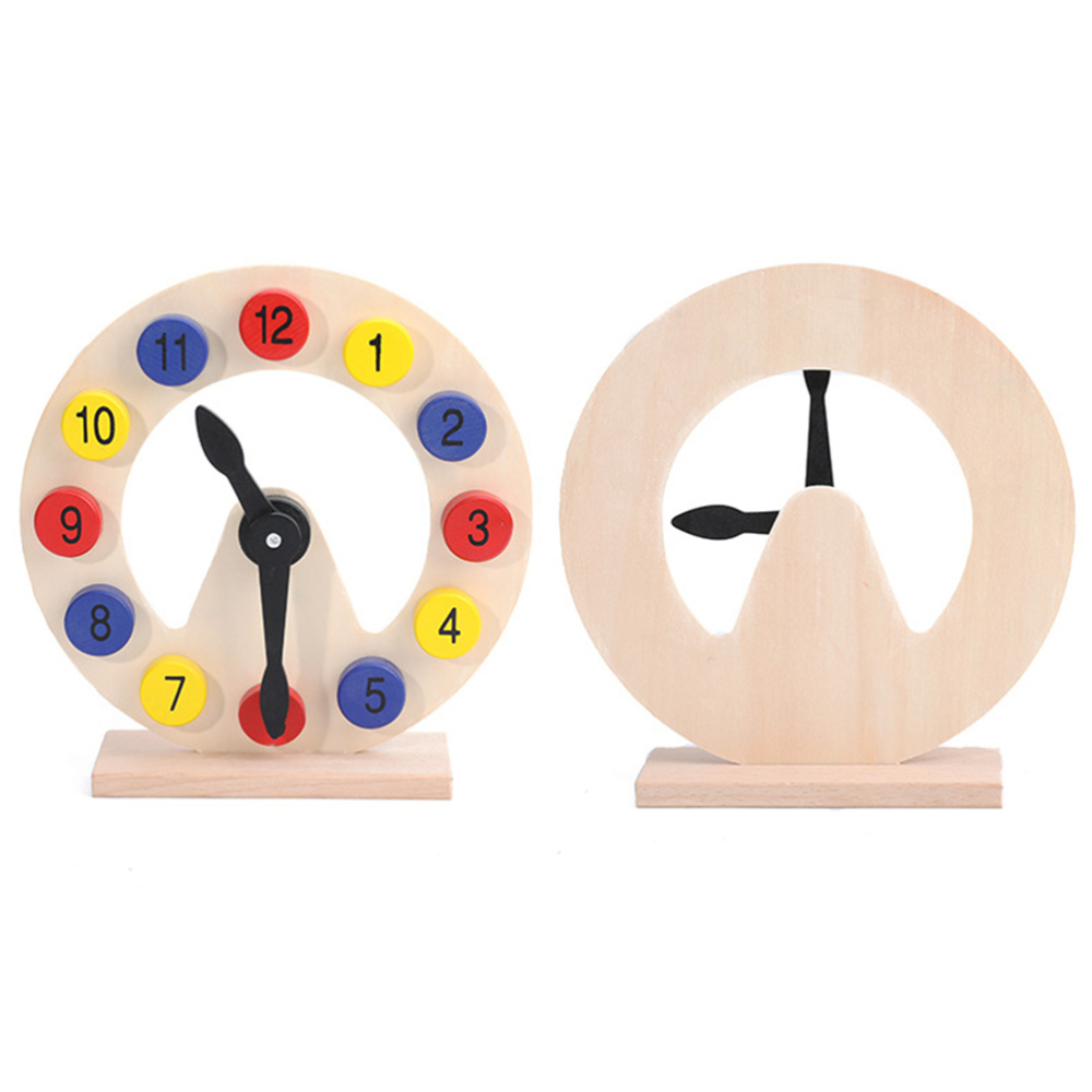 1 einstellen Holz Uhr Sortierung Uhr Spielzeug Holz Uhr Spielzeug Pädagogisches Spielzeug Zahlen Uhr freundlicher Spielzeug für Kleinkinder Jungen