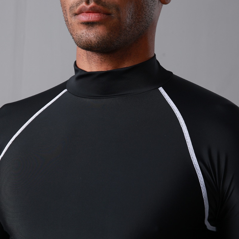 SBART Long Sleeve Rash Guard Men UV Protection Windsurf Tops Black Surf Rashguard Swim Shirts Man Swimwear Plus Size XXXXL K702